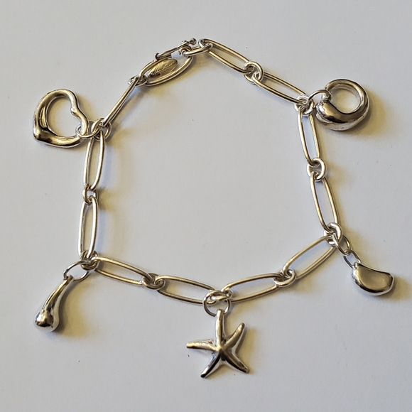 Tiffany & Co. Elsa Peretti 5 Charm Silver Bracelet - Picture 6 of 6